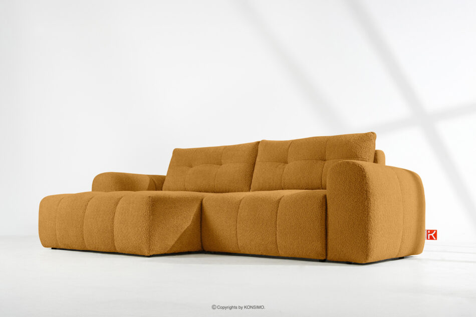 RAVIA Zestaw wypoczynkowy do salonu w stylu japandi boucle miodowy miodowy - zdjęcie 22