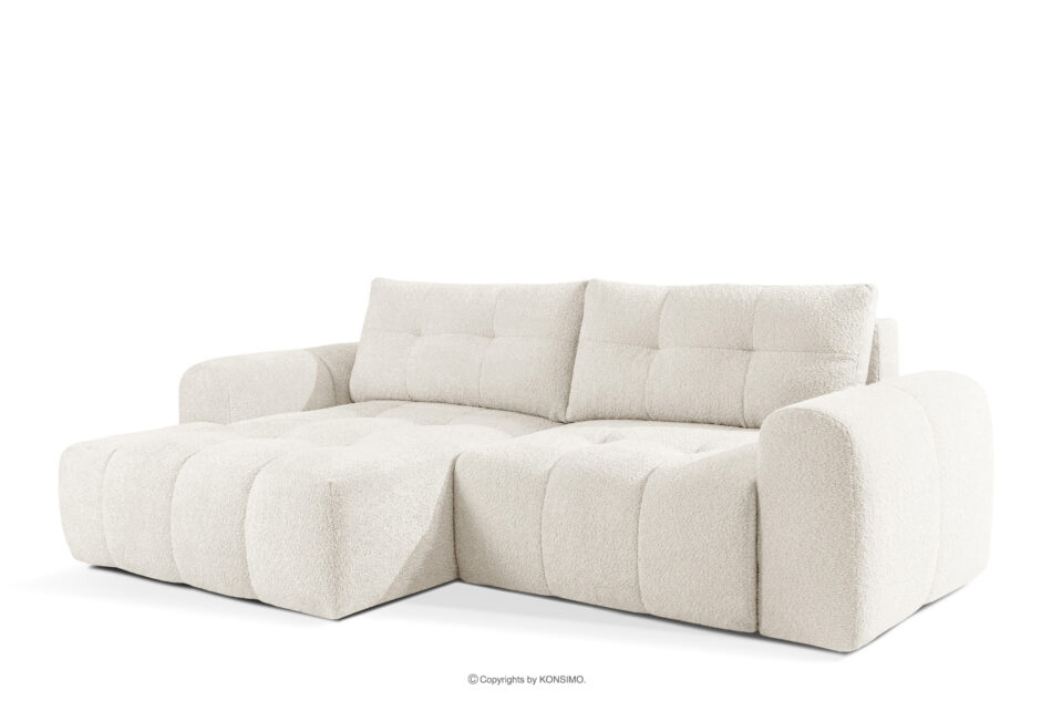 RAVIA Zestaw wypoczynkowy do salonu w stylu japandi boucle biały biały - zdjęcie 5