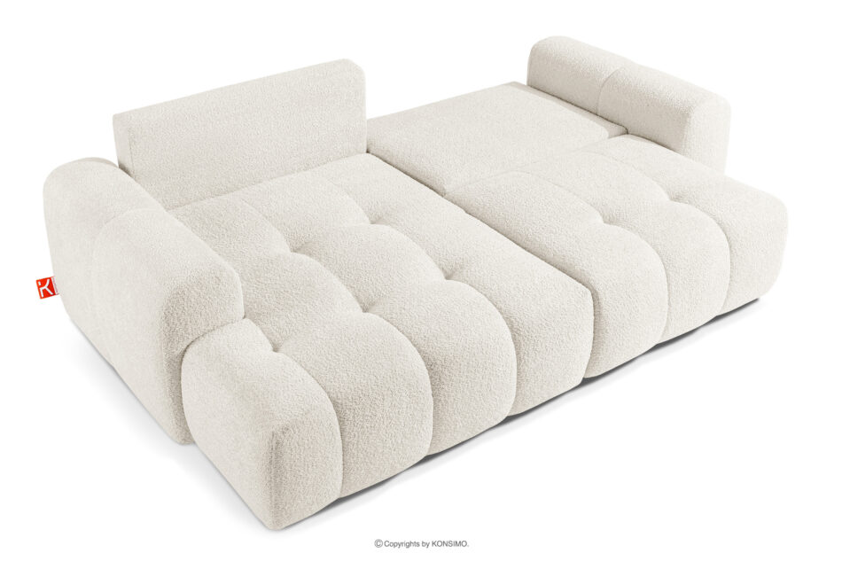 RAVIA Zestaw wypoczynkowy do salonu w stylu japandi boucle biały biały - zdjęcie 7