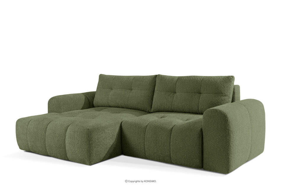 RAVIA Zestaw wypoczynkowy do salonu w stylu japandi boucle oliwkowy oliwkowy - zdjęcie 6