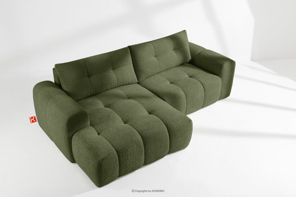 RAVIA Zestaw wypoczynkowy do salonu w stylu japandi boucle oliwkowy oliwkowy - zdjęcie 21