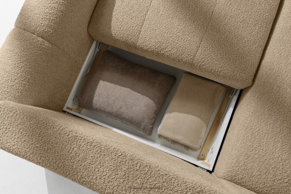 RAVIA Zestaw wypoczynkowy do salonu w stylu japandi boucle beżowy beżowy - zdjęcie 15