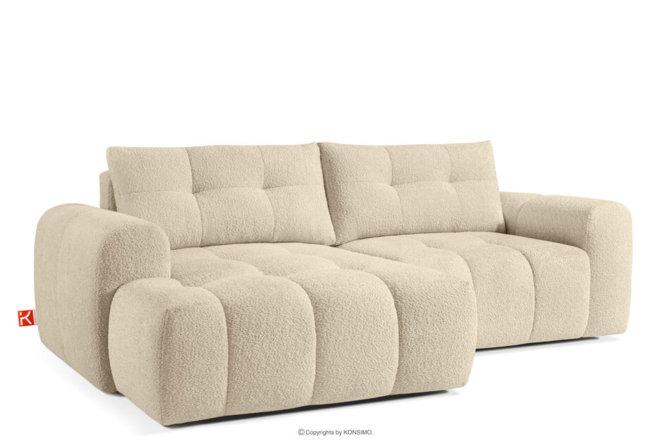 RAVIA Zestaw wypoczynkowy do salonu w stylu japandi boucle jasny beżowy jasny beżowy - zdjęcie 5