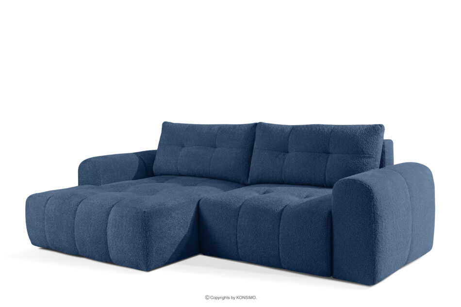 RAVIA Zestaw wypoczynkowy do salonu w stylu japandi boucle granatowy granatowy - zdjęcie 6