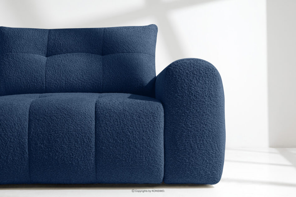 RAVIA Zestaw wypoczynkowy do salonu w stylu japandi boucle granatowy granatowy - zdjęcie 8