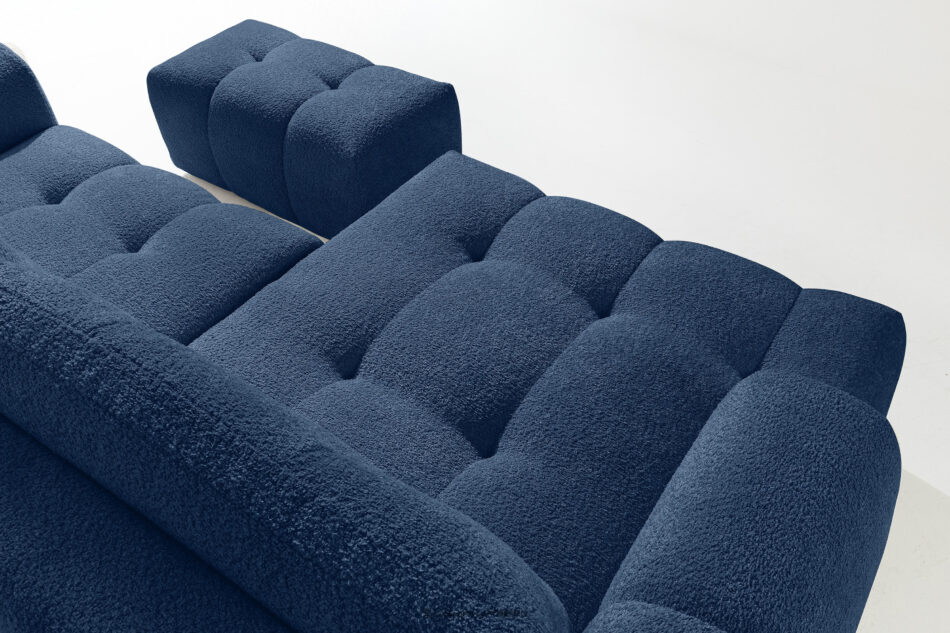 RAVIA Zestaw wypoczynkowy do salonu w stylu japandi boucle granatowy granatowy - zdjęcie 10