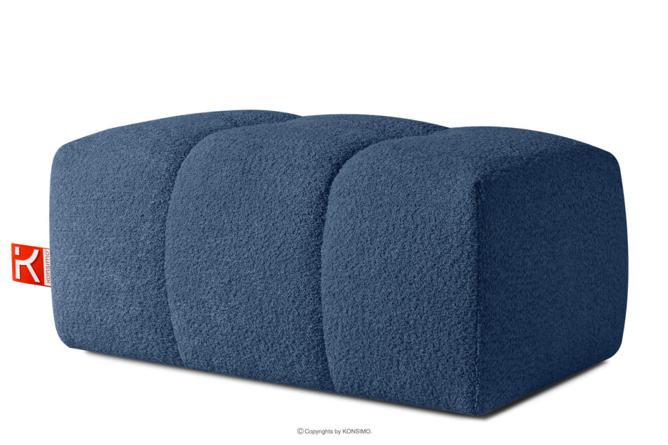 RAVIA Zestaw wypoczynkowy do salonu w stylu japandi boucle granatowy granatowy - zdjęcie 17
