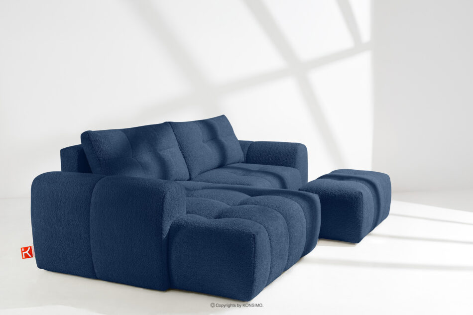 RAVIA Zestaw wypoczynkowy do salonu w stylu japandi boucle granatowy granatowy - zdjęcie 19