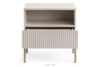 FONTE Kremowy stolik nocny z lamelami na wysokich nóżkach kremowy - zdjęcie 4