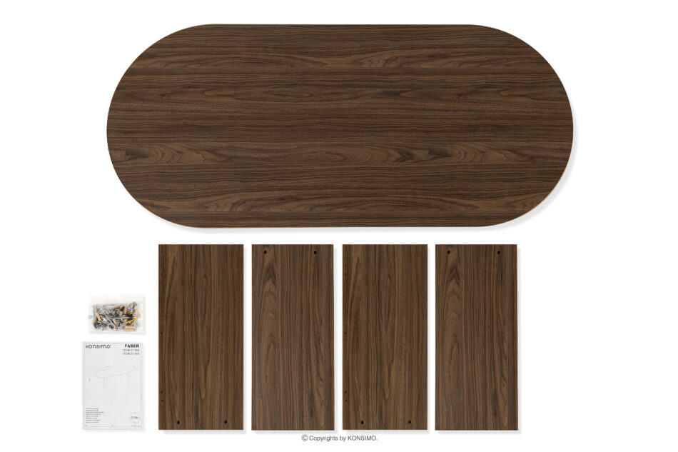 FABER Stół do jadalni w stylu modern orzech ciemny orzech ciemny - zdjęcie 9