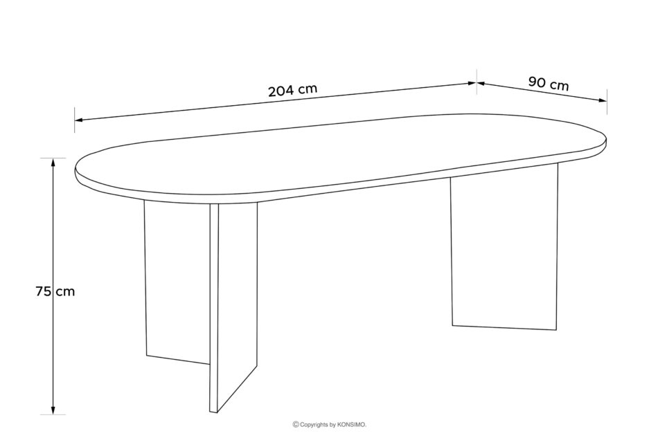 FABER Stół do jadalni w stylu modern orzech ciemny orzech ciemny - zdjęcie 13