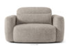 Fotel japandi w tkaninie boucle szary