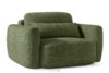 ELOSA Fotel w stylu japońskim w tkaninie boucle oliwkowy oliwkowy - zdjęcie 4