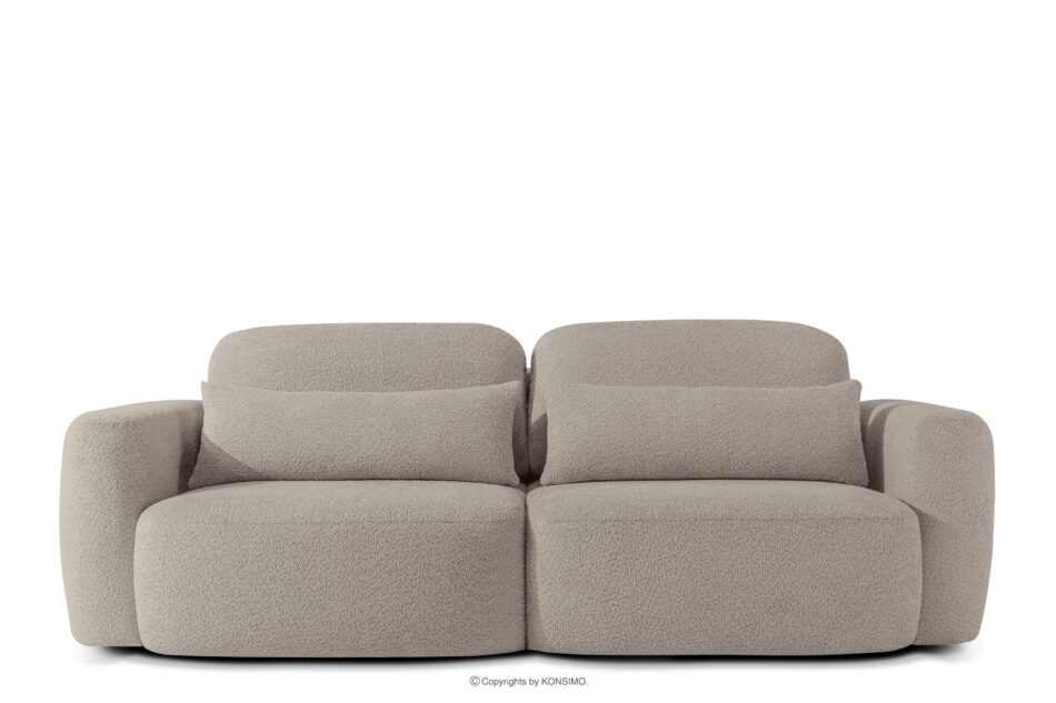 ELOSA Sofa 3 japandi w tkaninie boucle szary szary - zdjęcie 0