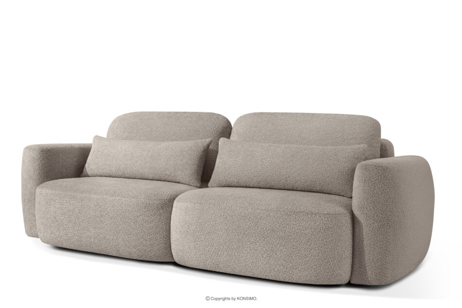 ELOSA Sofa 3 japandi w tkaninie boucle szary szary - zdjęcie 2