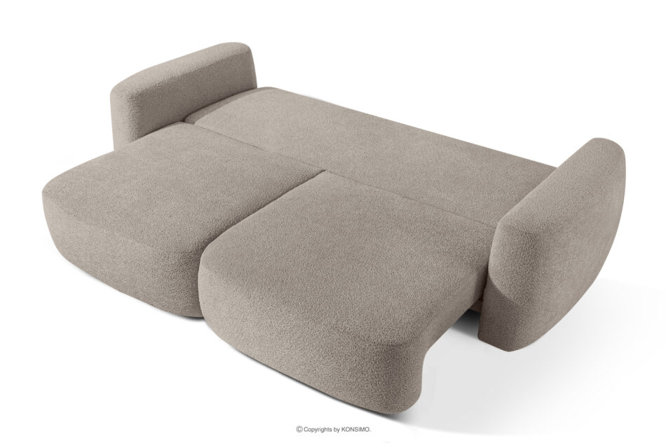 ELOSA Sofa 3 japandi w tkaninie boucle szary szary - zdjęcie 4