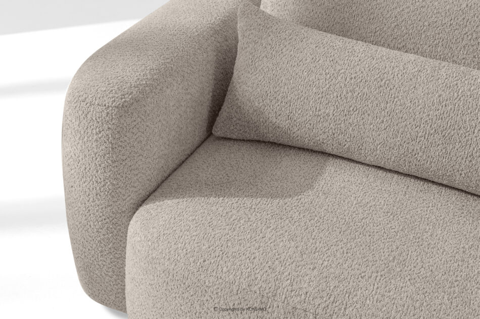 ELOSA Sofa 3 japandi w tkaninie boucle szary szary - zdjęcie 7