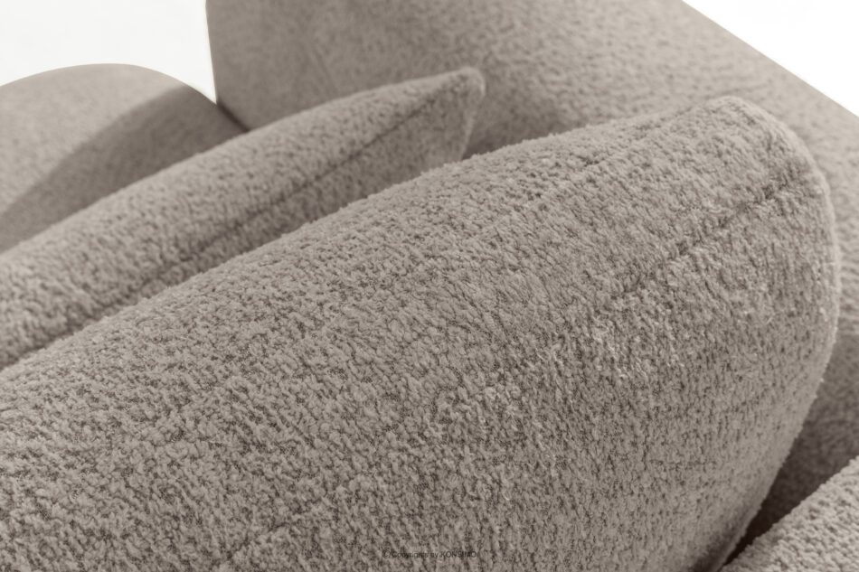 ELOSA Sofa 3 japandi w tkaninie boucle szary szary - zdjęcie 9