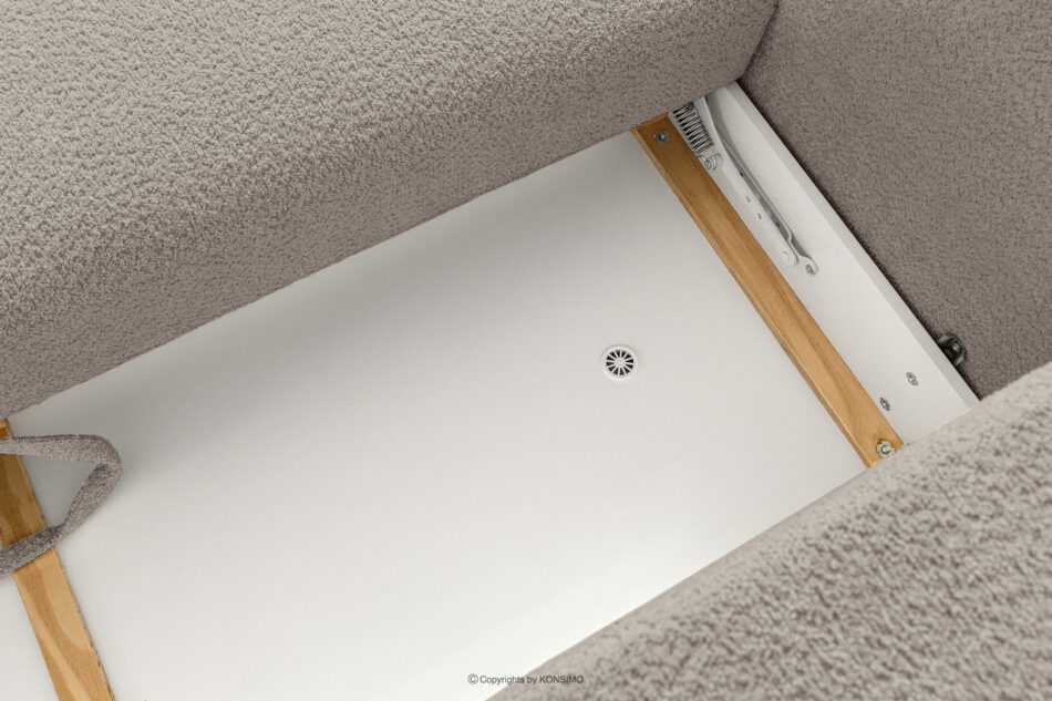 ELOSA Sofa 3 japandi w tkaninie boucle szary szary - zdjęcie 12