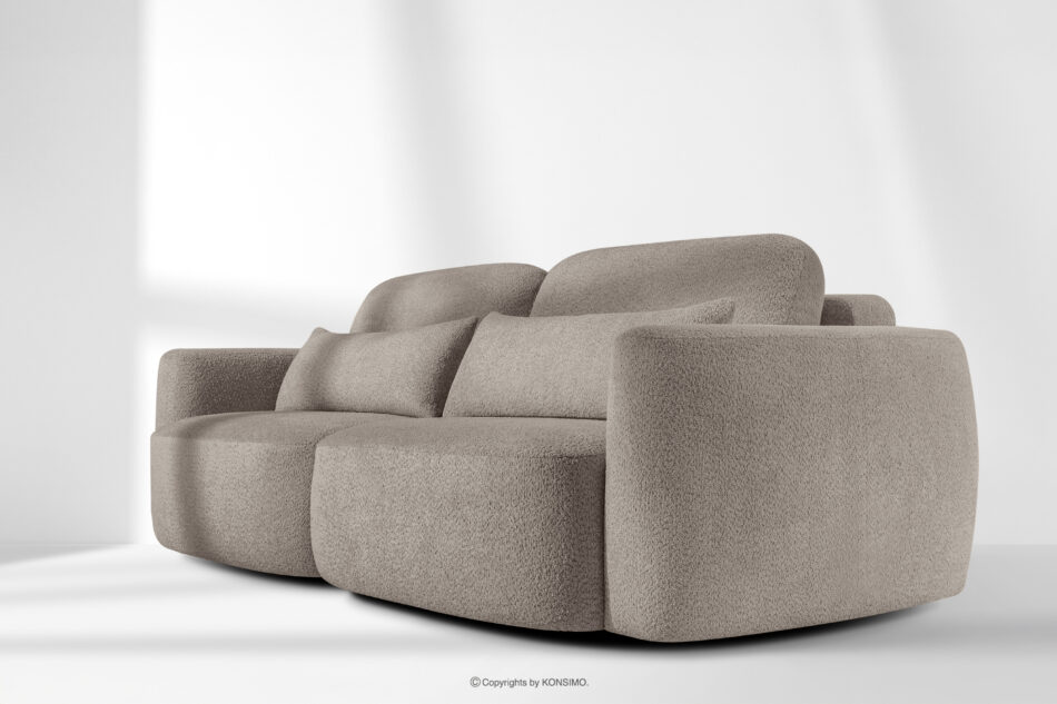 ELOSA Sofa 3 japandi w tkaninie boucle szary szary - zdjęcie 19