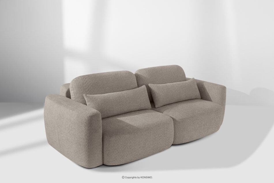 ELOSA Sofa 3 japandi w tkaninie boucle szary szary - zdjęcie 20