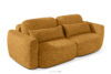 ELOSA Sofa trzyosobowa w stylu japońskim w tkaninie boucle miodowy miodowy - zdjęcie 4