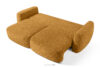 ELOSA Sofa trzyosobowa w stylu japońskim w tkaninie boucle miodowy miodowy - zdjęcie 5