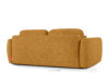ELOSA Sofa trzyosobowa w stylu japońskim w tkaninie boucle miodowy miodowy - zdjęcie 6
