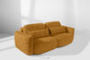 ELOSA Sofa trzyosobowa w stylu japońskim w tkaninie boucle miodowy miodowy - zdjęcie 21