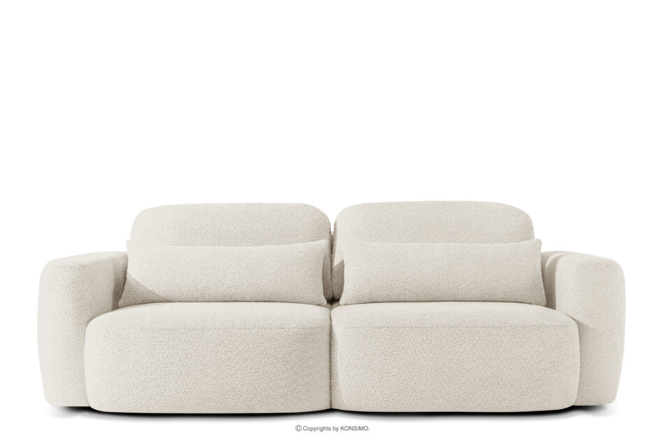 ELOSA Sofa 3 japandi w tkaninie boucle biały biały - zdjęcie 0