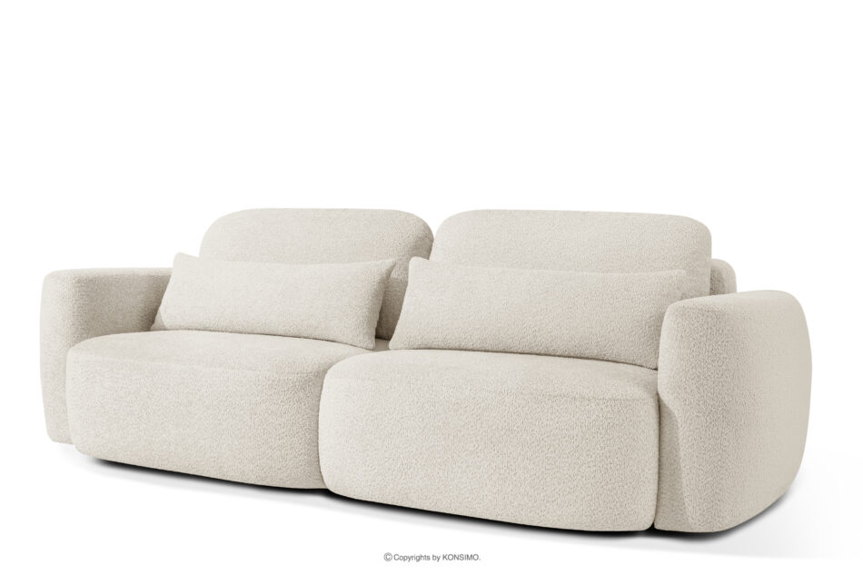 ELOSA Sofa 3 japandi w tkaninie boucle biały biały - zdjęcie 2
