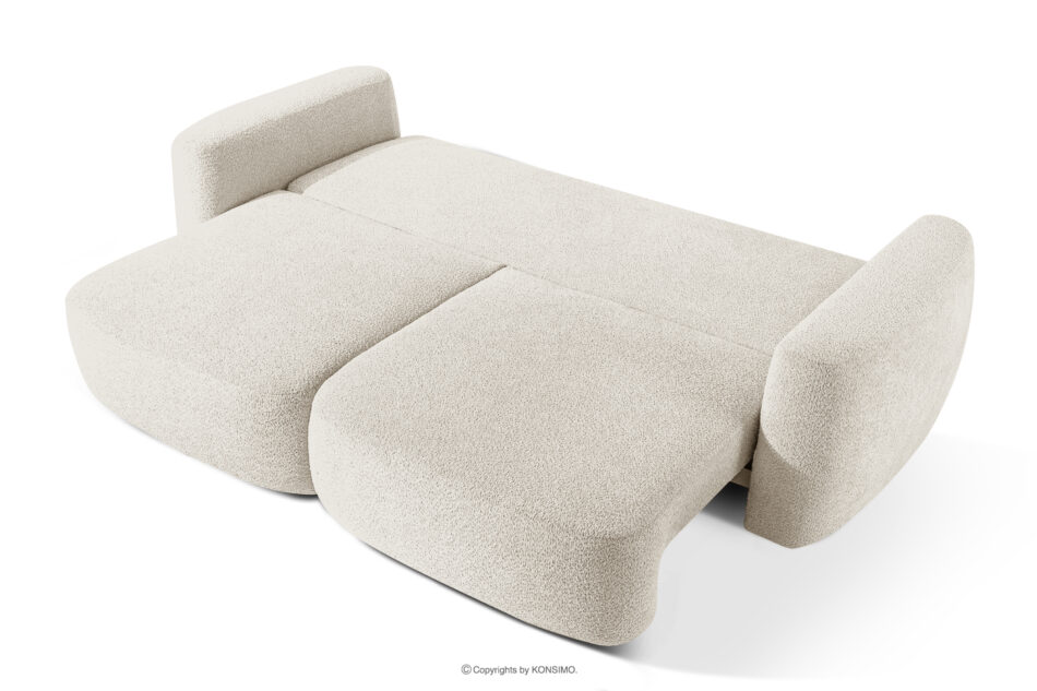 ELOSA Sofa 3 japandi w tkaninie boucle biały biały - zdjęcie 4