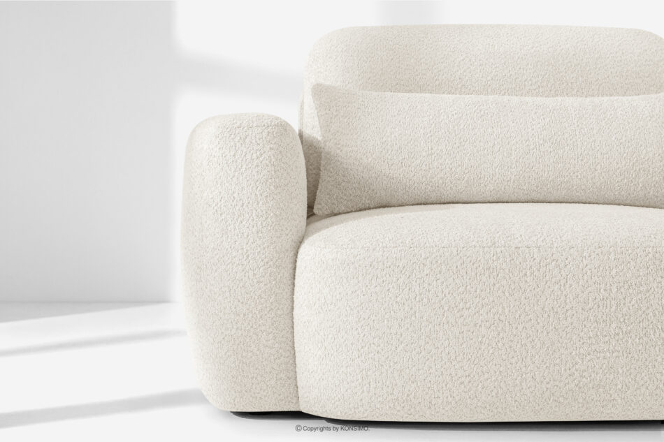 ELOSA Sofa 3 japandi w tkaninie boucle biały biały - zdjęcie 6