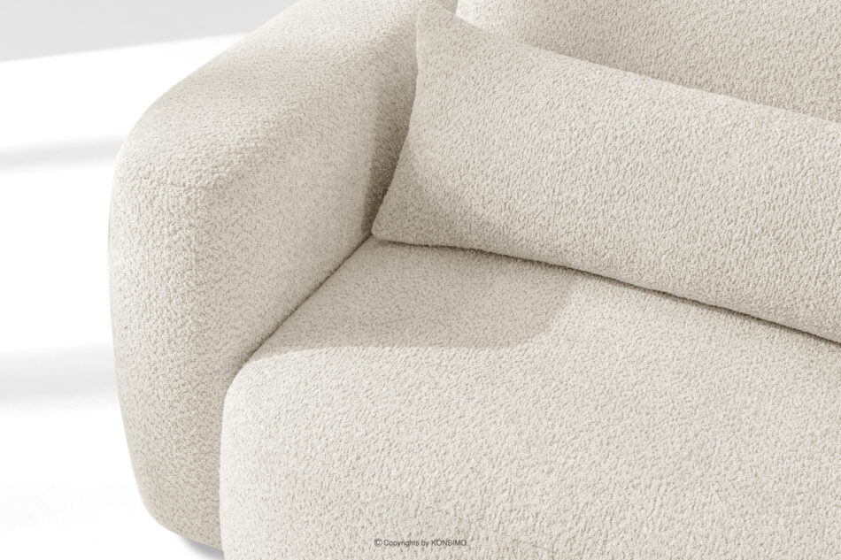 ELOSA Sofa 3 japandi w tkaninie boucle biały biały - zdjęcie 7