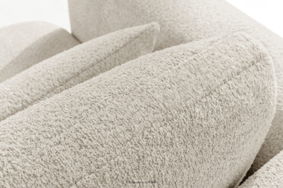 ELOSA Sofa 3 japandi w tkaninie boucle biały biały - zdjęcie 9