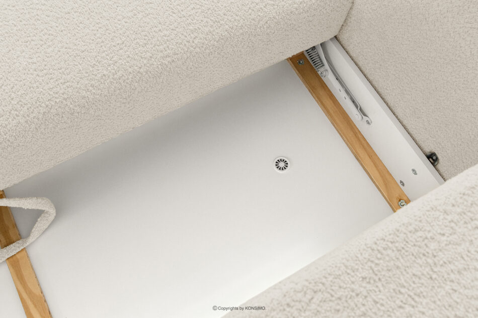 ELOSA Sofa 3 japandi w tkaninie boucle biały biały - zdjęcie 12