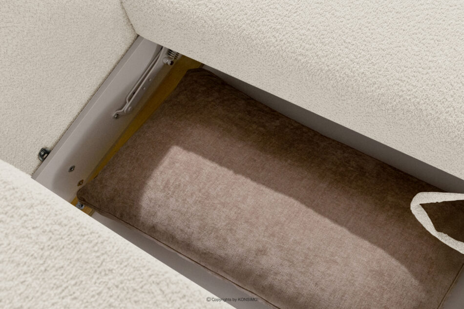 ELOSA Sofa 3 japandi w tkaninie boucle biały biały - zdjęcie 14