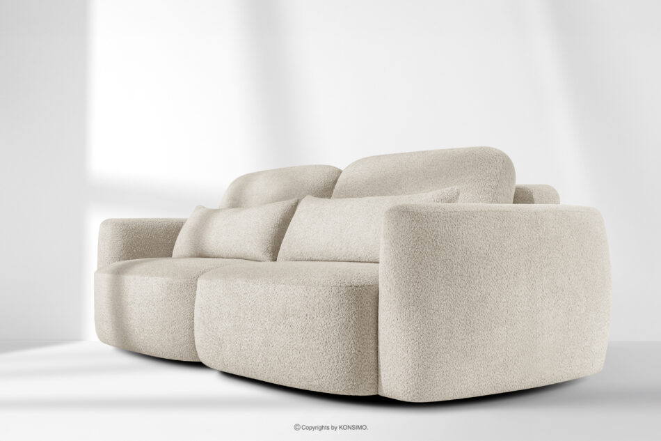 ELOSA Sofa 3 japandi w tkaninie boucle biały biały - zdjęcie 19