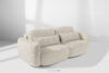ELOSA Sofa 3 japandi w tkaninie boucle biały biały - zdjęcie 21