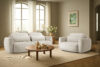 ELOSA Sofa 3 japandi w tkaninie boucle biały biały - zdjęcie 22
