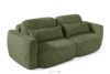 ELOSA Sofa trzyosobowa w stylu japońskim w tkaninie boucle oliwkowy oliwkowy - zdjęcie 4