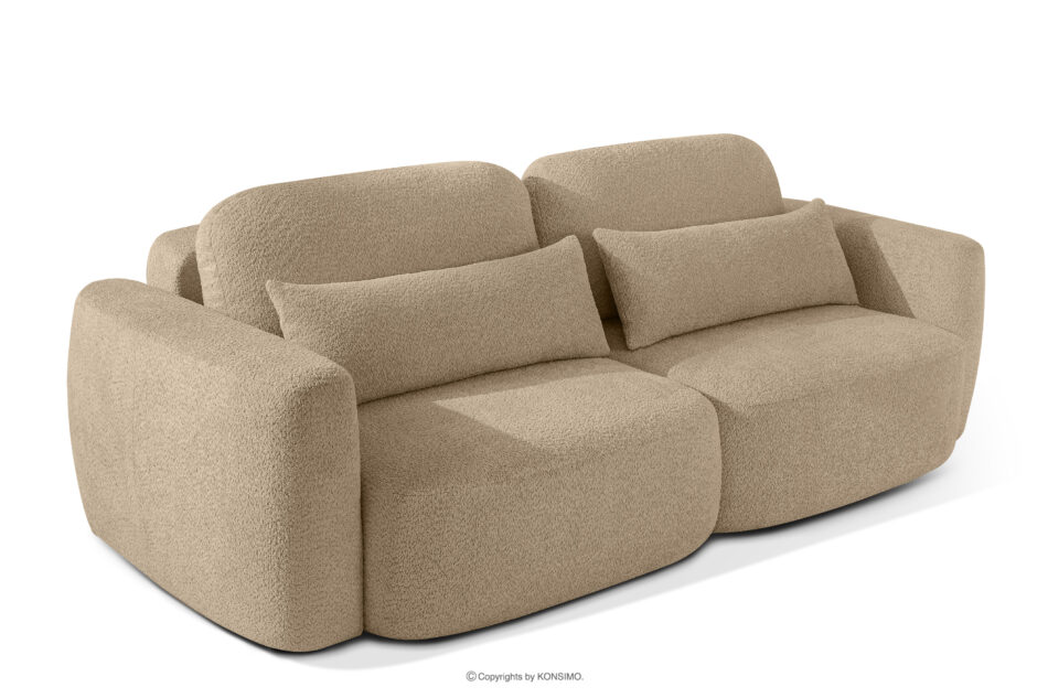 ELOSA Sofa 3 japandi w tkaninie boucle beżowy beżowy - zdjęcie 3
