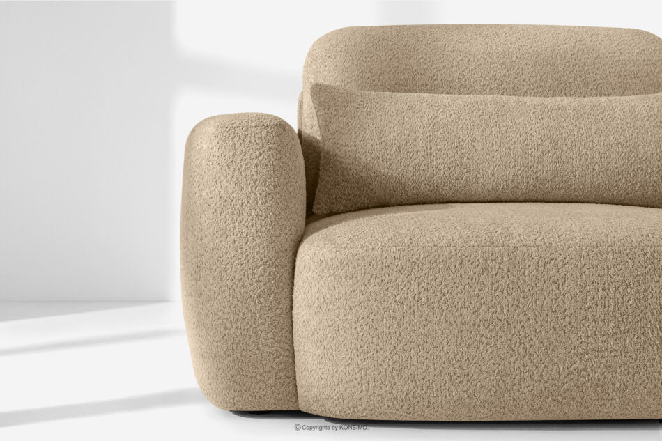 ELOSA Sofa 3 japandi w tkaninie boucle beżowy beżowy - zdjęcie 6