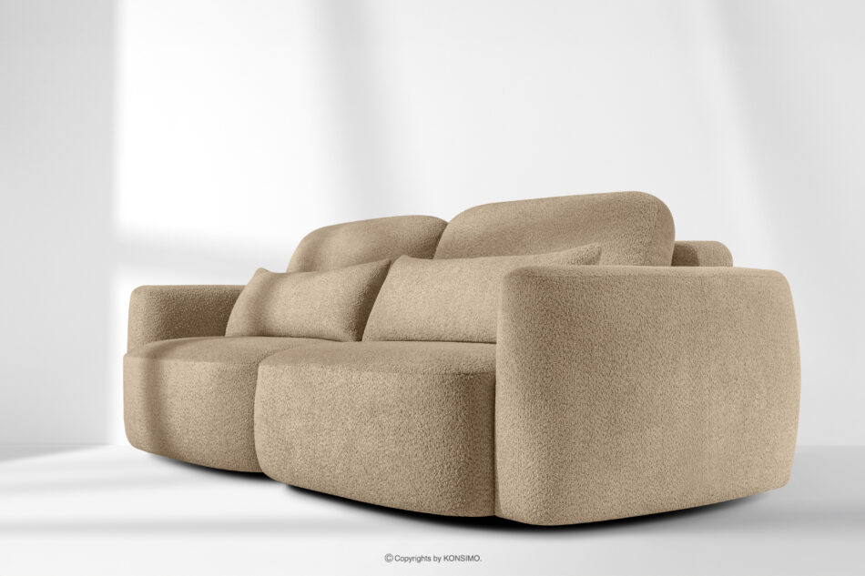 ELOSA Sofa 3 japandi w tkaninie boucle beżowy beżowy - zdjęcie 19