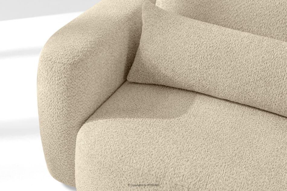ELOSA Sofa 3 japandi w tkaninie boucle jasny beżowy jasny beżowy - zdjęcie 7