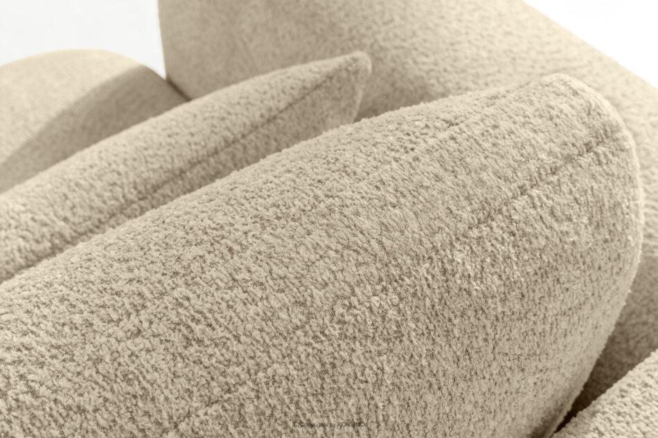 ELOSA Sofa 3 japandi w tkaninie boucle jasny beżowy jasny beżowy - zdjęcie 9