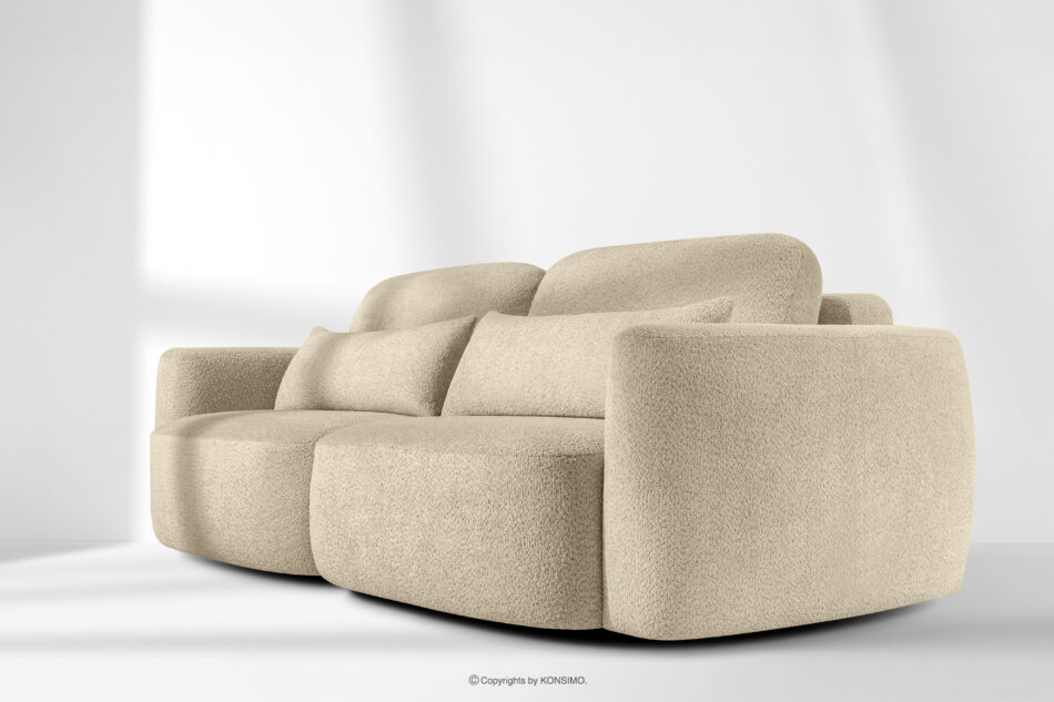 ELOSA Sofa 3 japandi w tkaninie boucle jasny beżowy jasny beżowy - zdjęcie 19