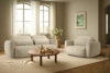 ELOSA Sofa 3 japandi w tkaninie boucle jasny beżowy jasny beżowy - zdjęcie 22
