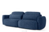 ELOSA Sofa trzyosobowa w stylu japońskim w tkaninie boucle granatowy granatowy - zdjęcie 3