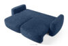 ELOSA Sofa trzyosobowa w stylu japońskim w tkaninie boucle granatowy granatowy - zdjęcie 5